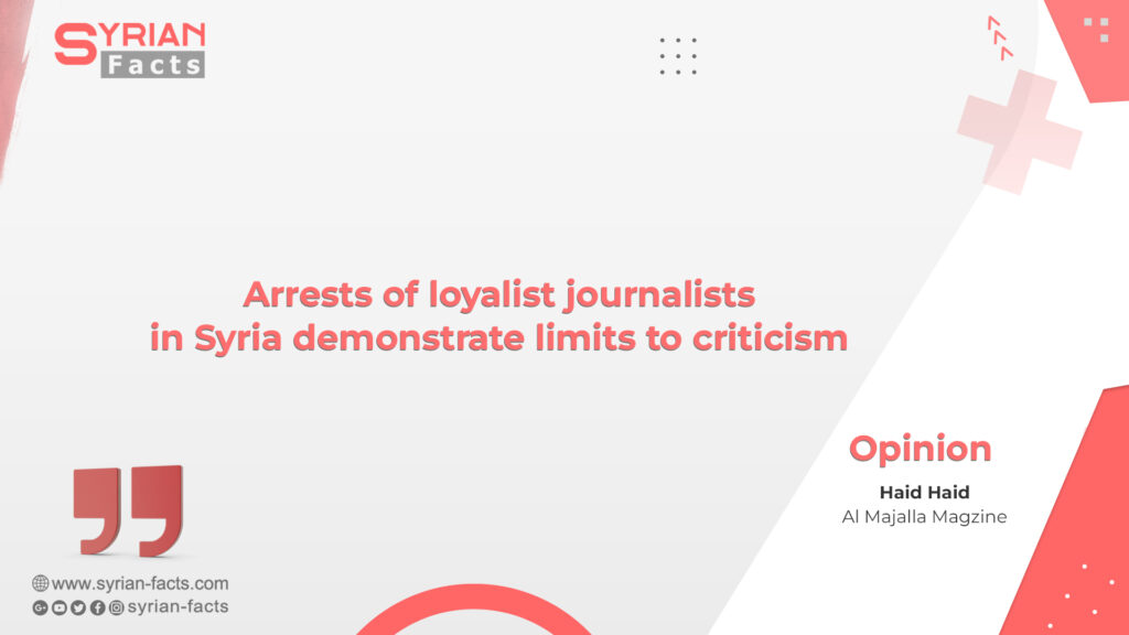 Arrests of loyalist journalists in Syria demonstrate limits to criticism