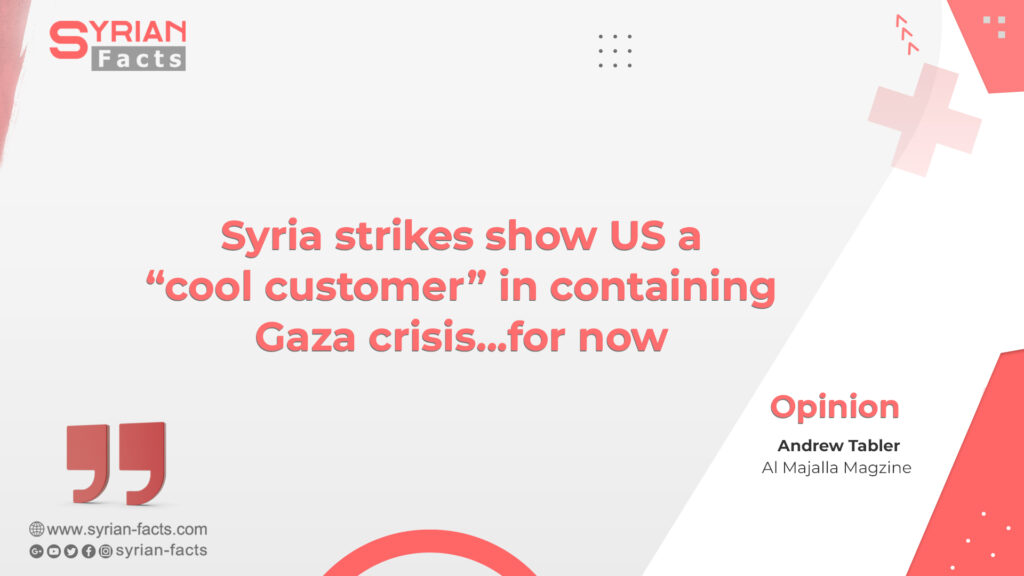 Syria strikes show US a “cool customer” in containing Gaza crisis…for now